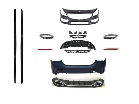 MERCEDES W117 CLA SERISI IÇIN UYUMLU AMG SET (ÖN ARKA TAMPON, DIAMONDPANJUR,MARSPIYEL,EGZOZLAR)